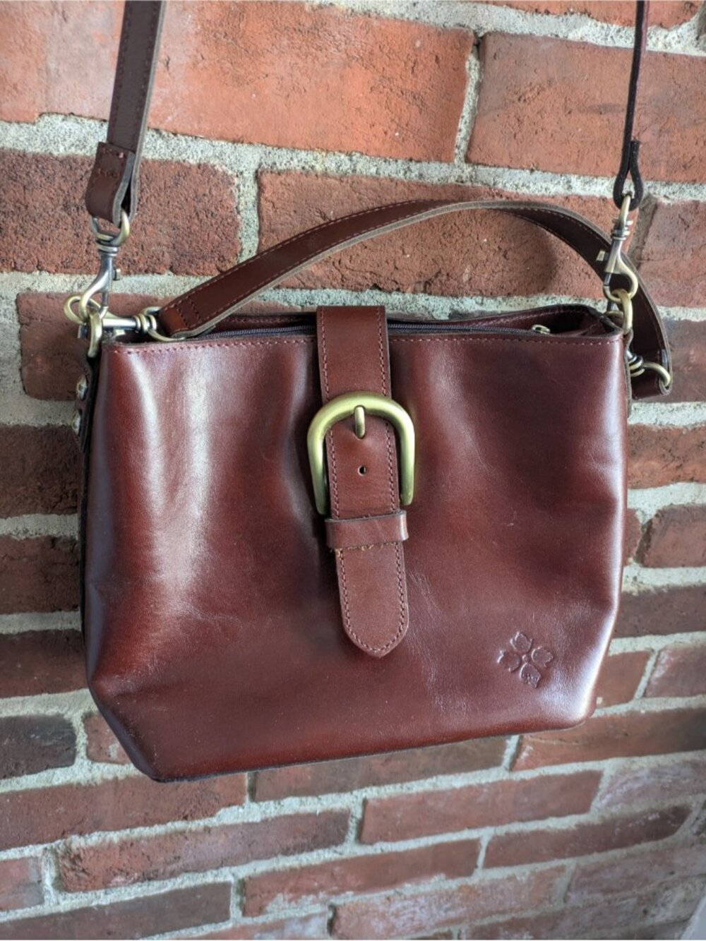 Patricia Nash Brown Leather Handbag Purse - Picture 2 of 14